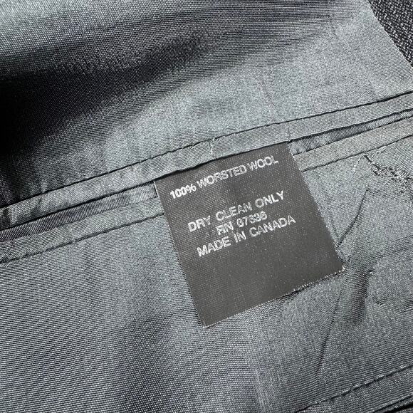 Yves Saint Laurent YSL Vintage Men's Worsted Wool Blazer Charcoal Size 42L GUC - Picture 6 of 9